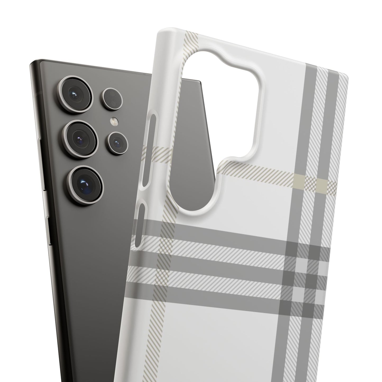 Grey Check Snap Cases