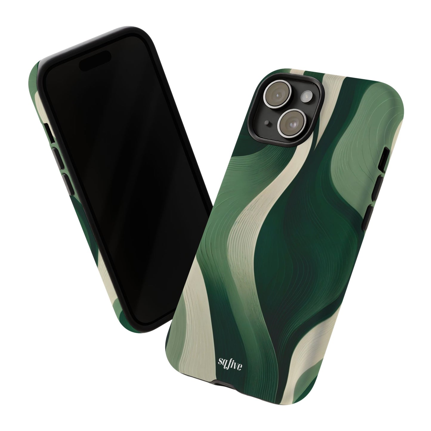 Green Abstract Tough Cases