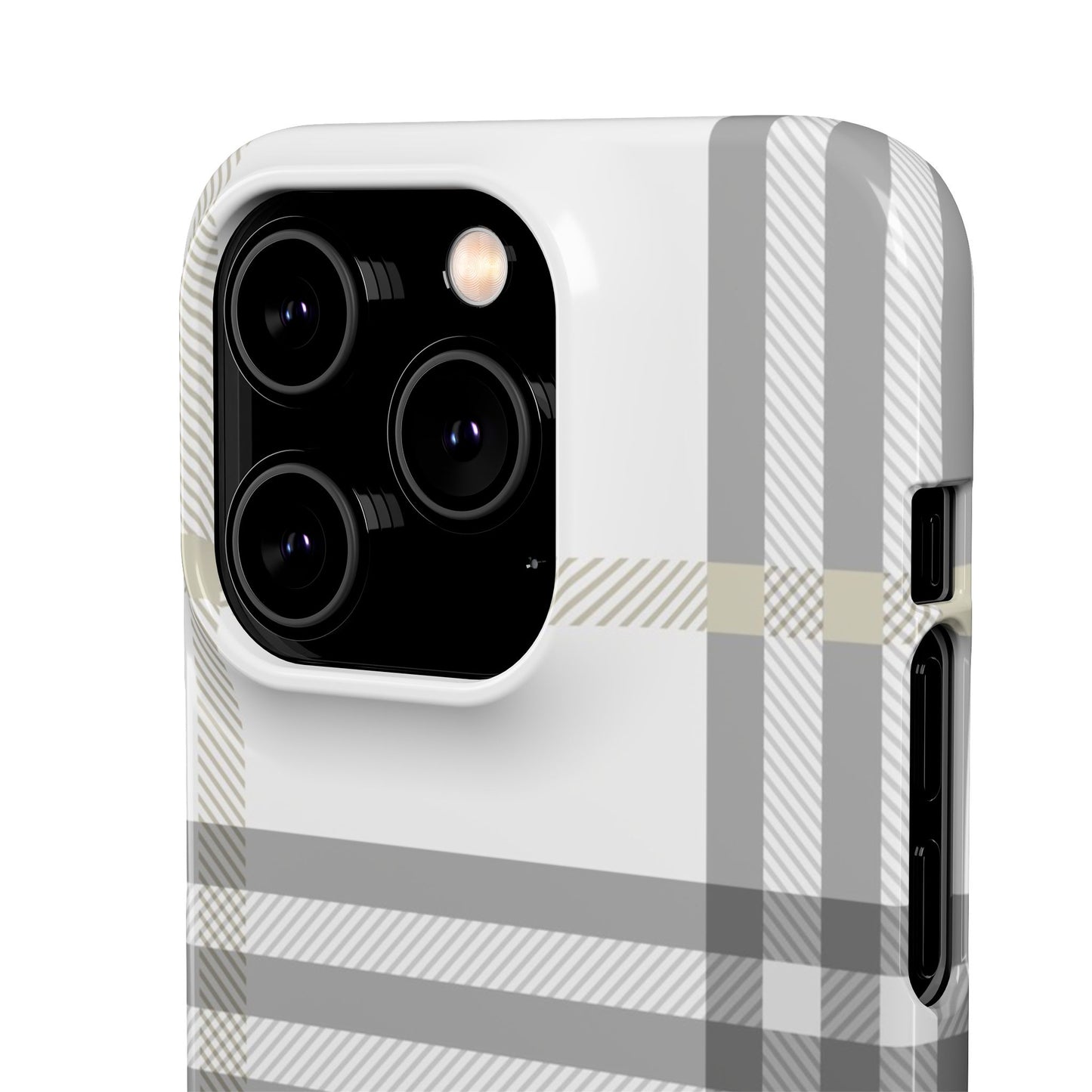 Grey Check Snap Cases