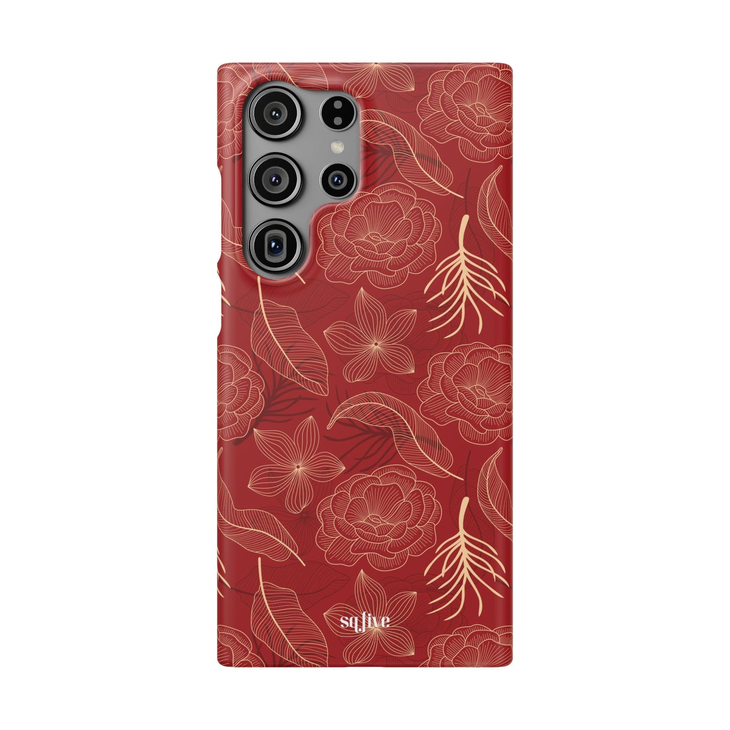 Red floral case