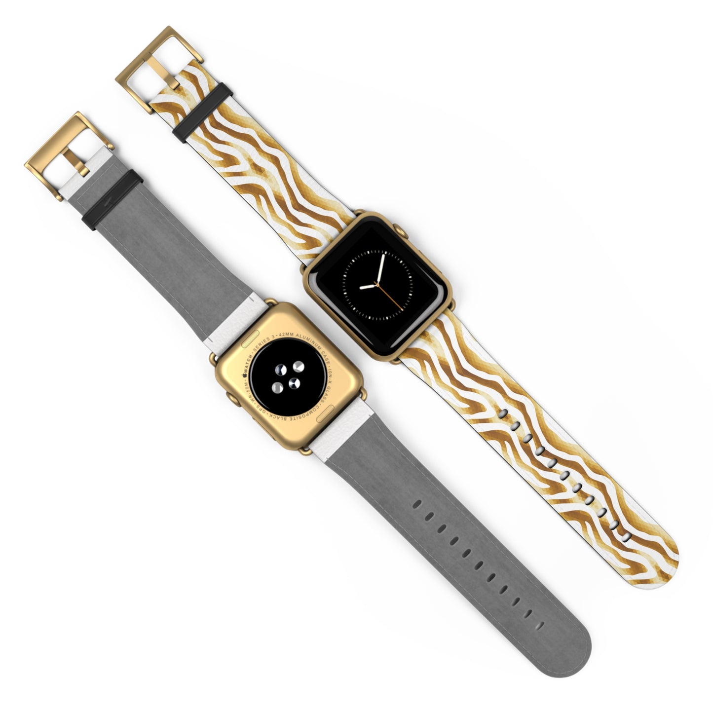 Golden Wavy Watch Band