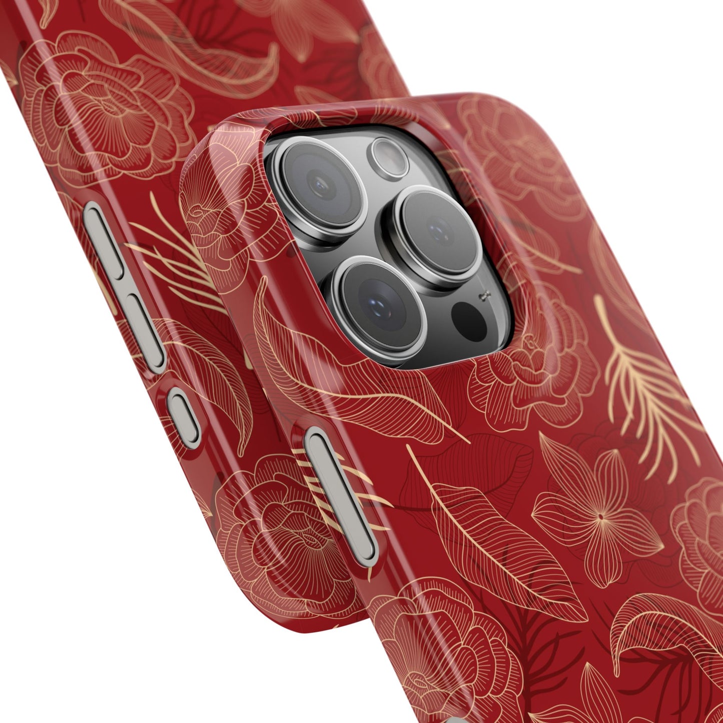 Red floral case