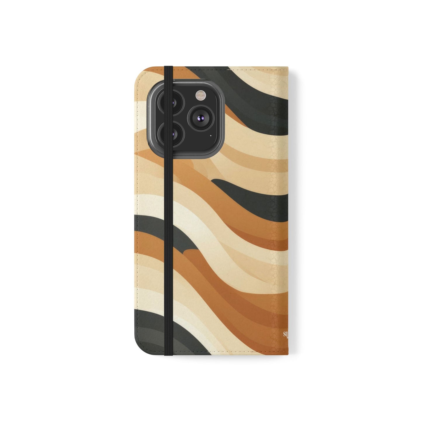 Brown Geometric Pattern Flip Cases