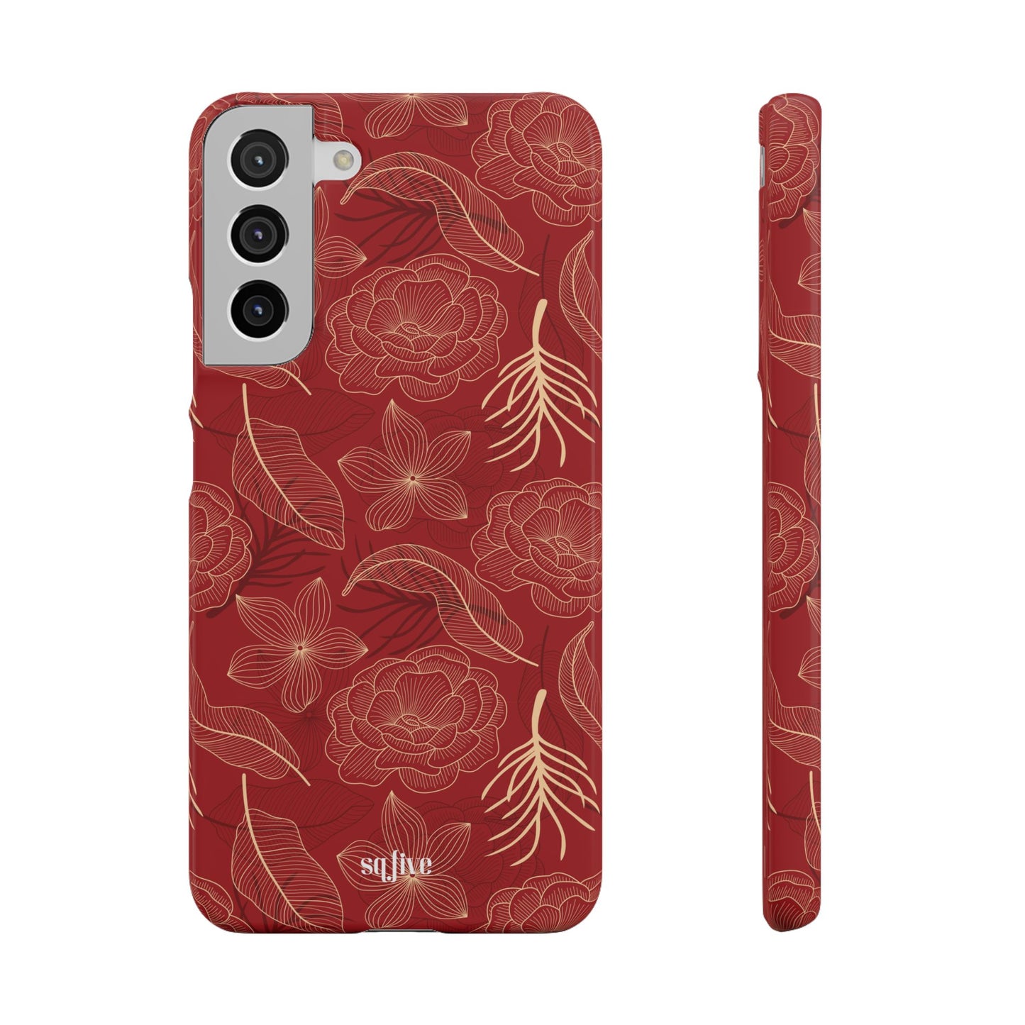 Red floral case