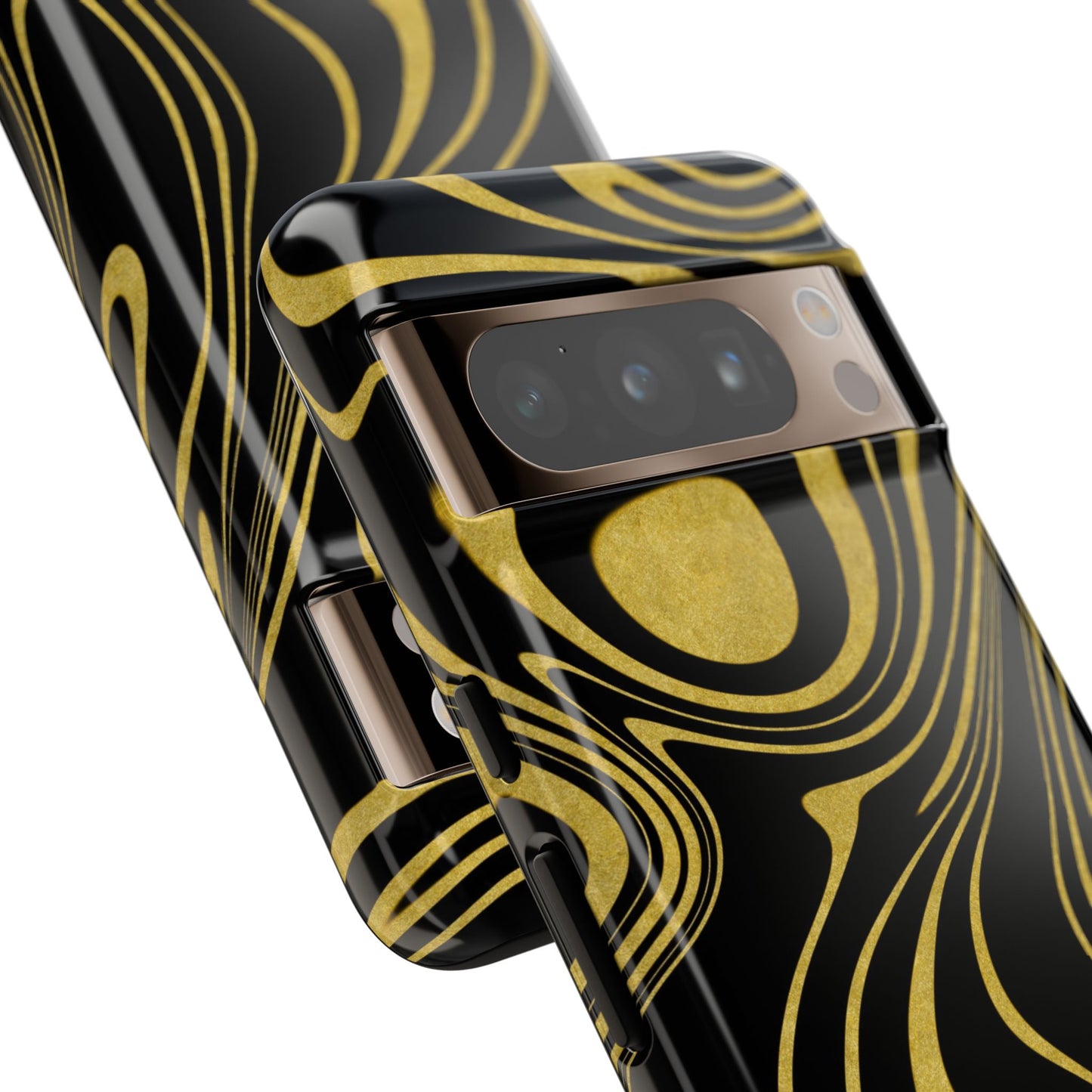 Black Yellow Wavy Tough Cases