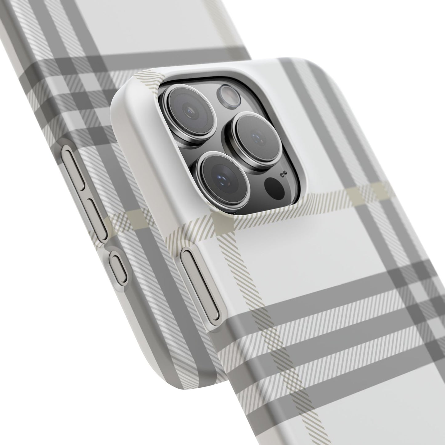 Grey Check Snap Cases