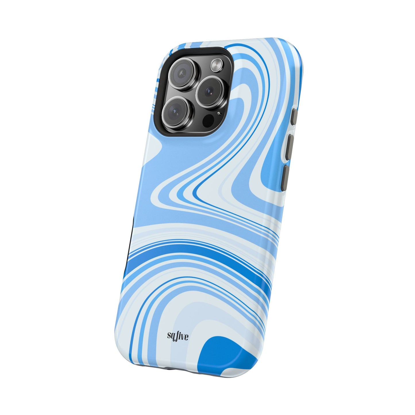 Blue Swirl Magnetic Tough Cases - iphone Magsafe Dual layer case for extra durability