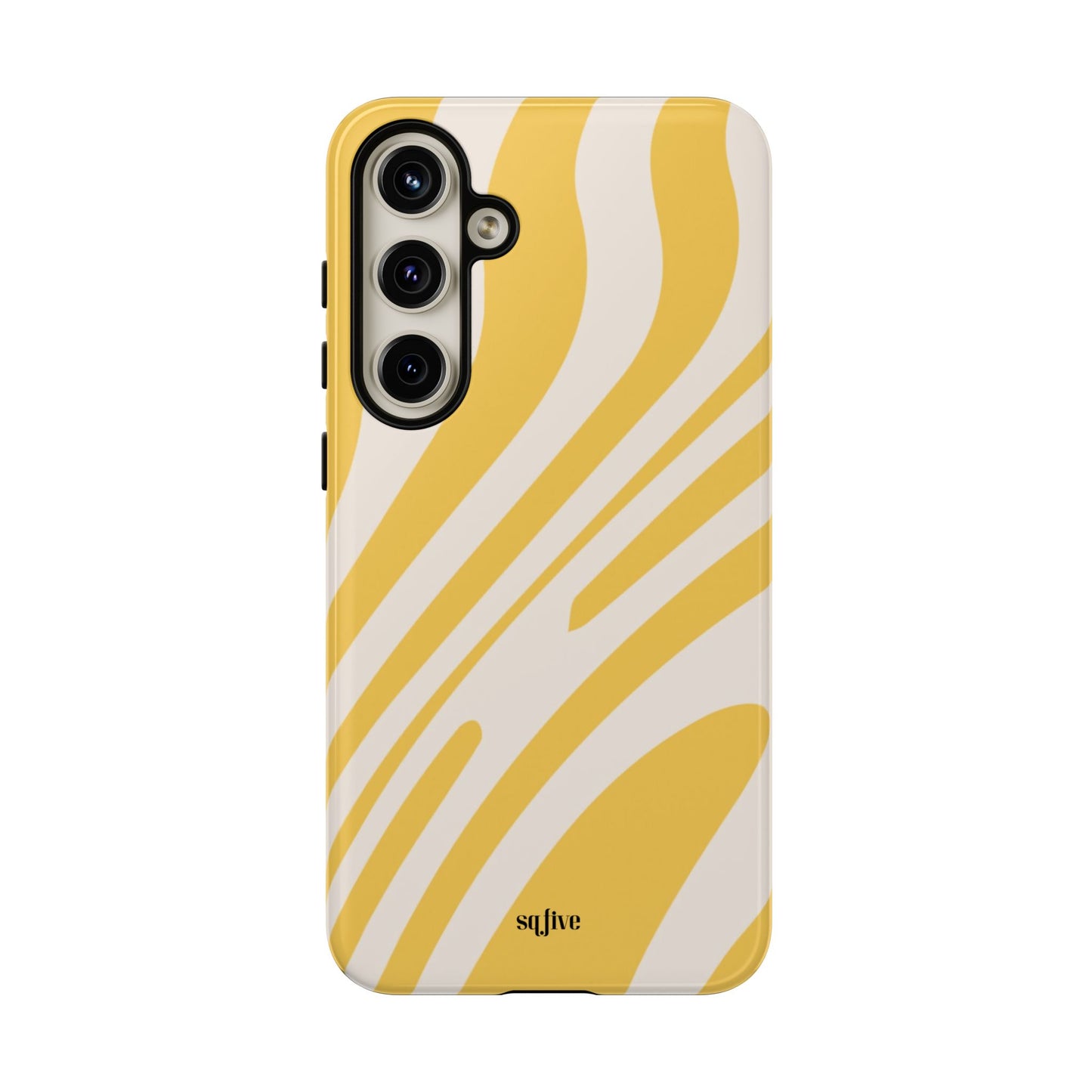 Yellow Bold Wavy lines Tough Cases