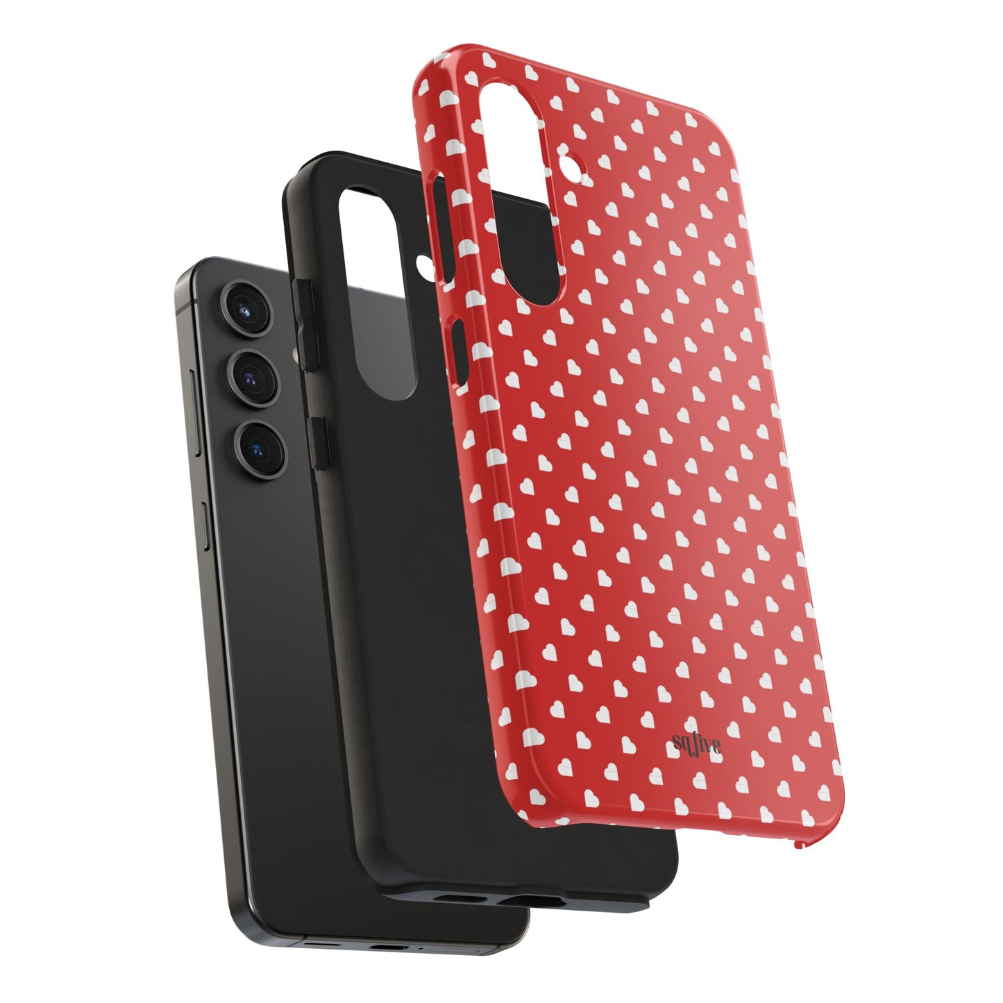 Red Hearts Tough Phone Cases - iPhone 15 14 13 | Samsung Case