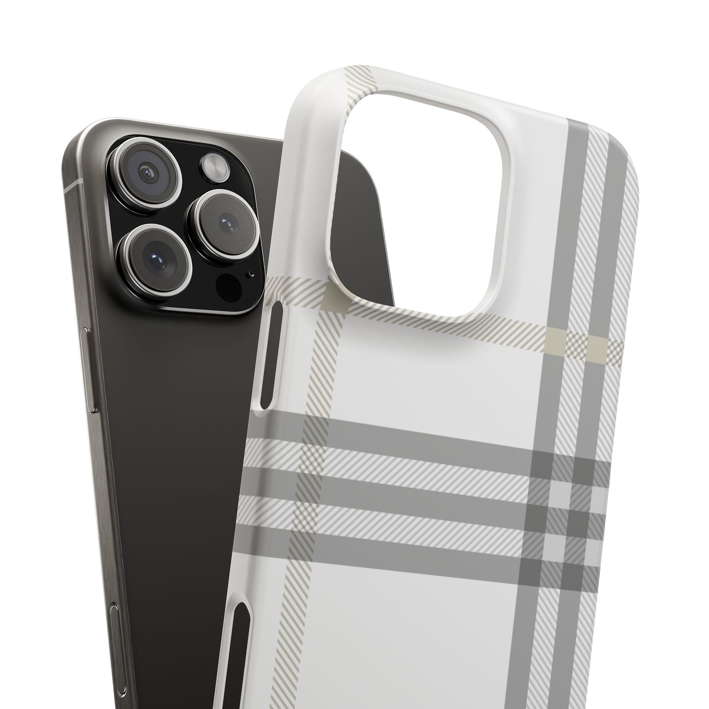 Grey Check Snap Cases