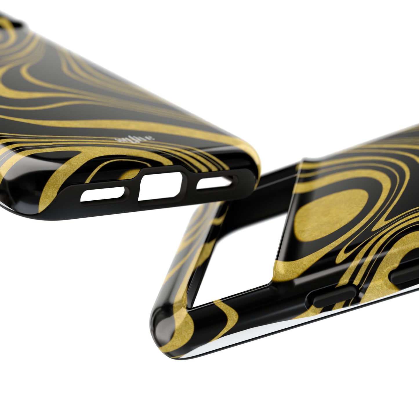 Black Yellow Wavy Tough Cases