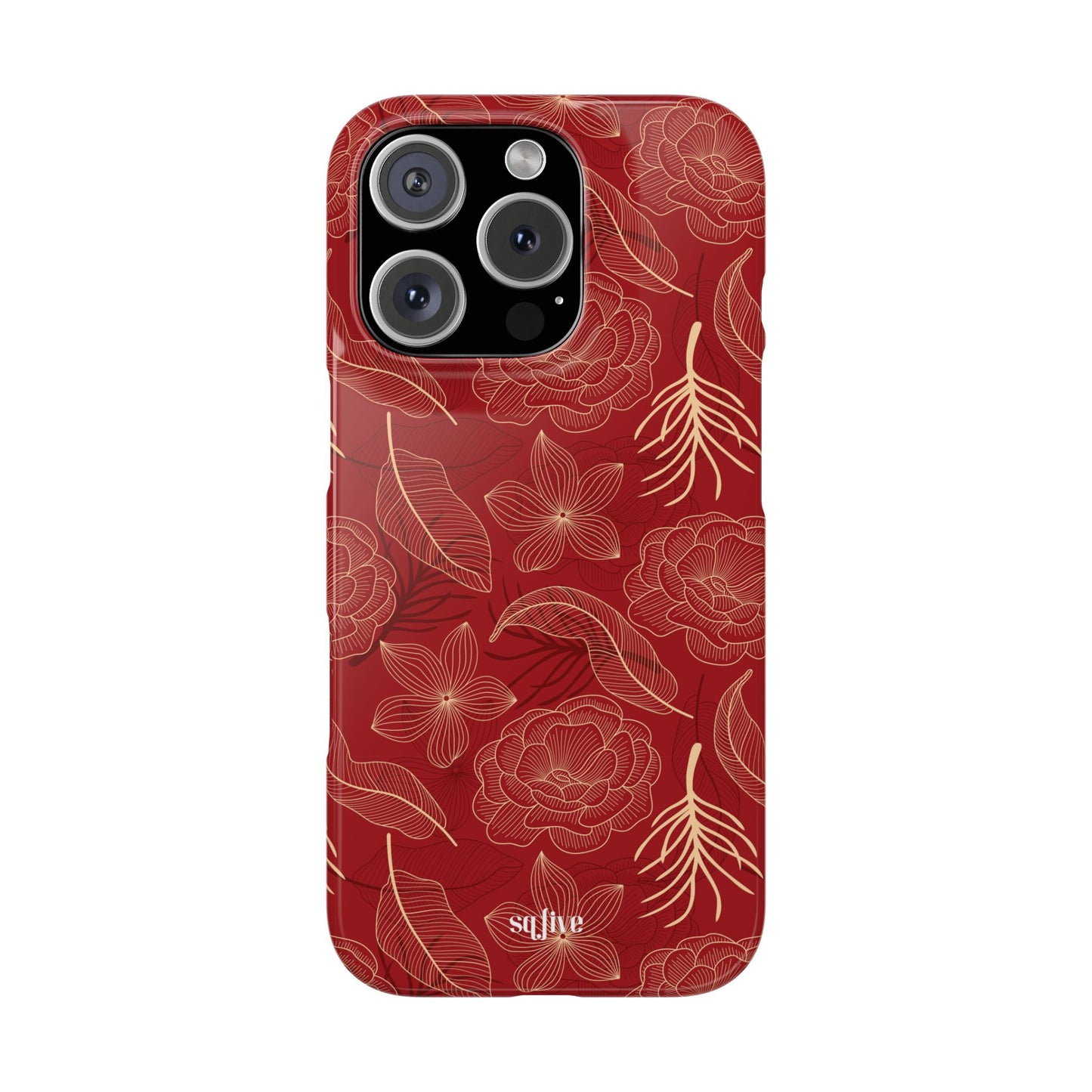 Red floral case