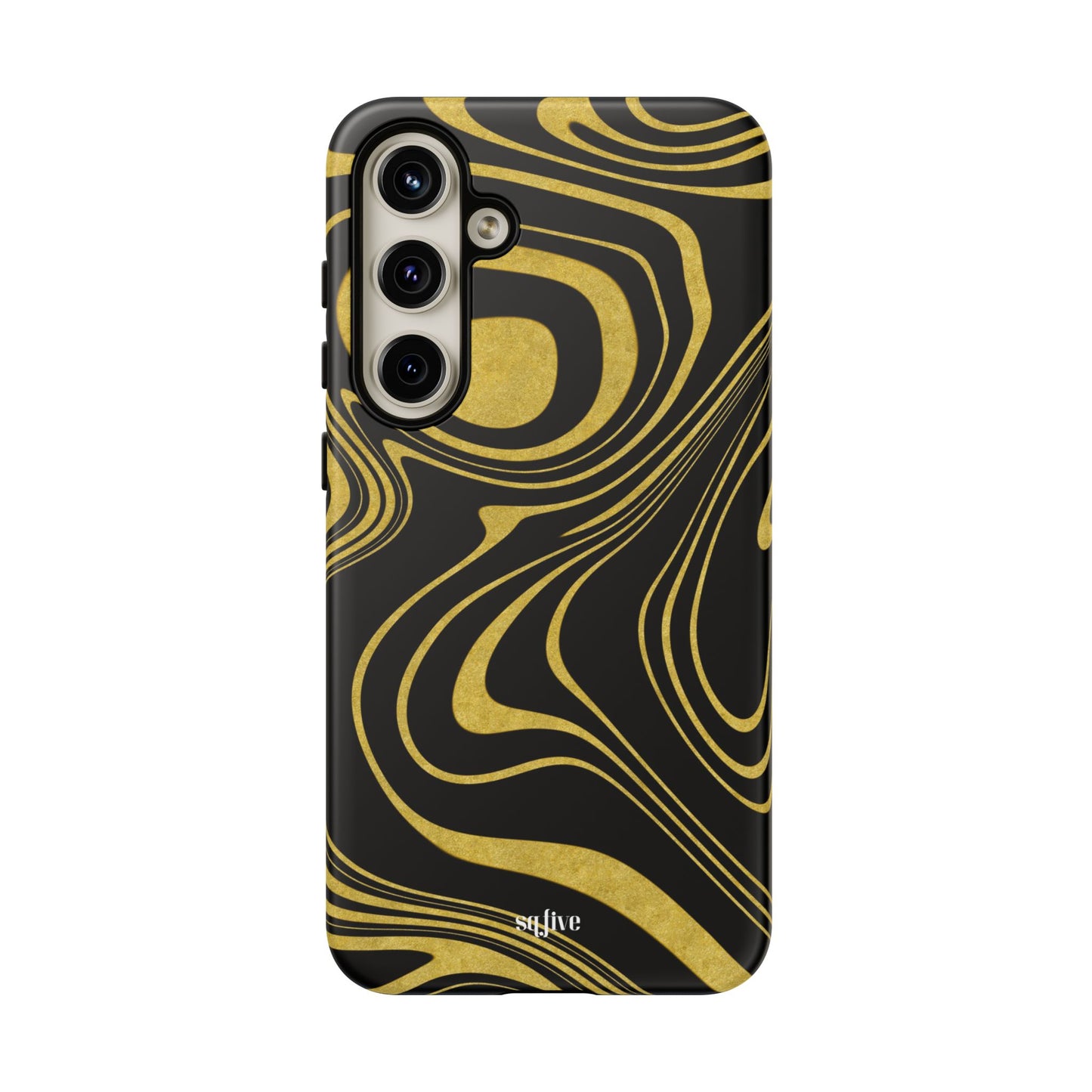 Black Yellow Wavy Tough Cases