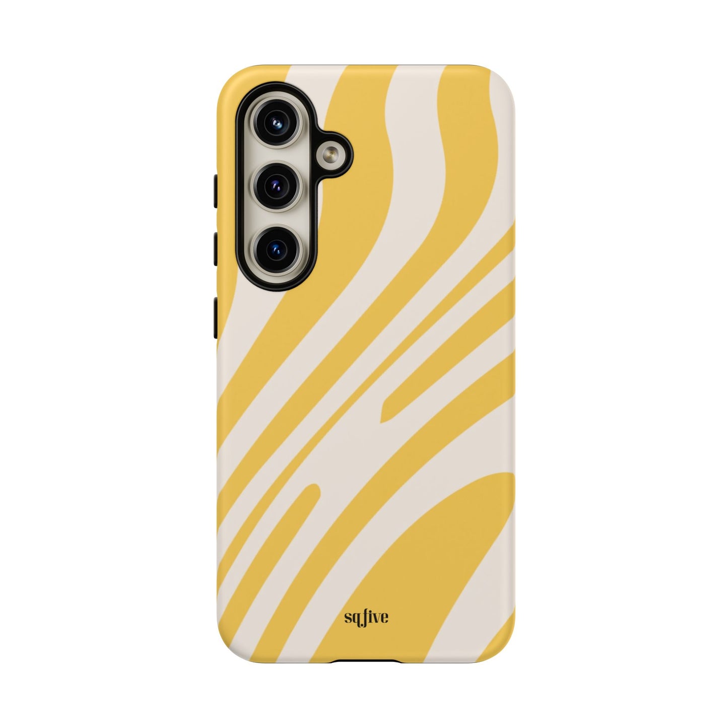 Yellow Bold Wavy lines Tough Cases