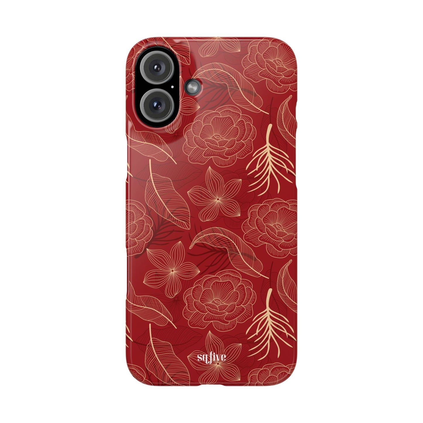 Red floral case