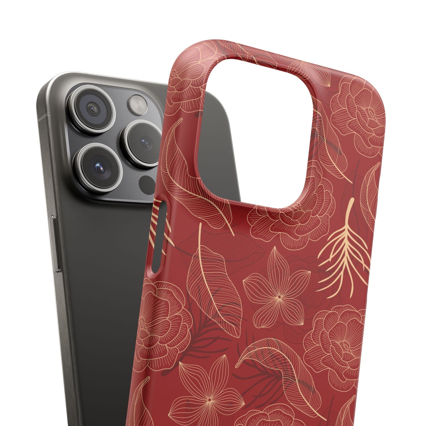 Red floral case