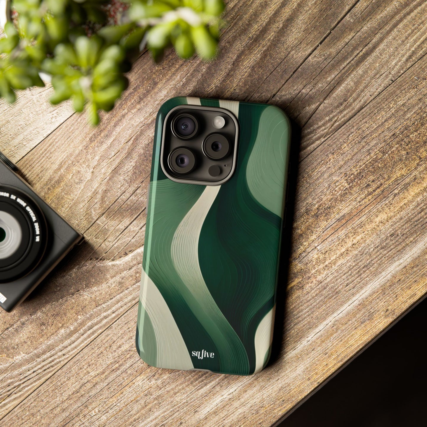 Green Abstract Tough Cases