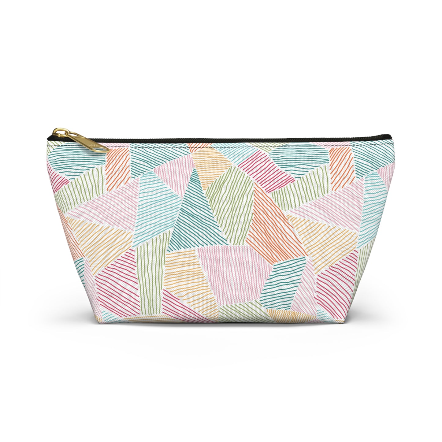 Colorful Geometric Accessory Pouch - Perfect Travel Makeup Bag