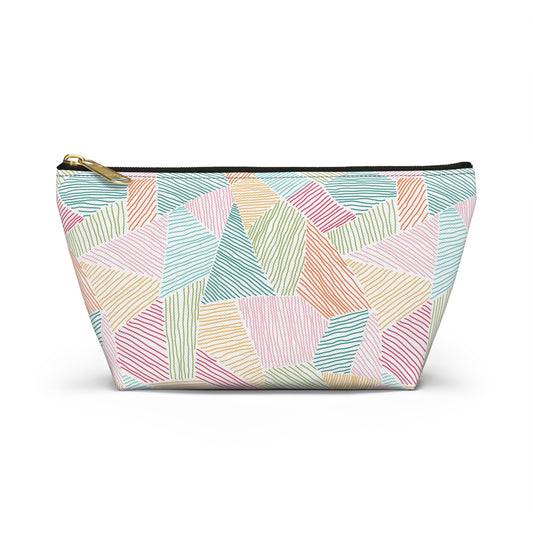 Colorful Geometric Accessory Pouch - Perfect Travel Makeup Bag