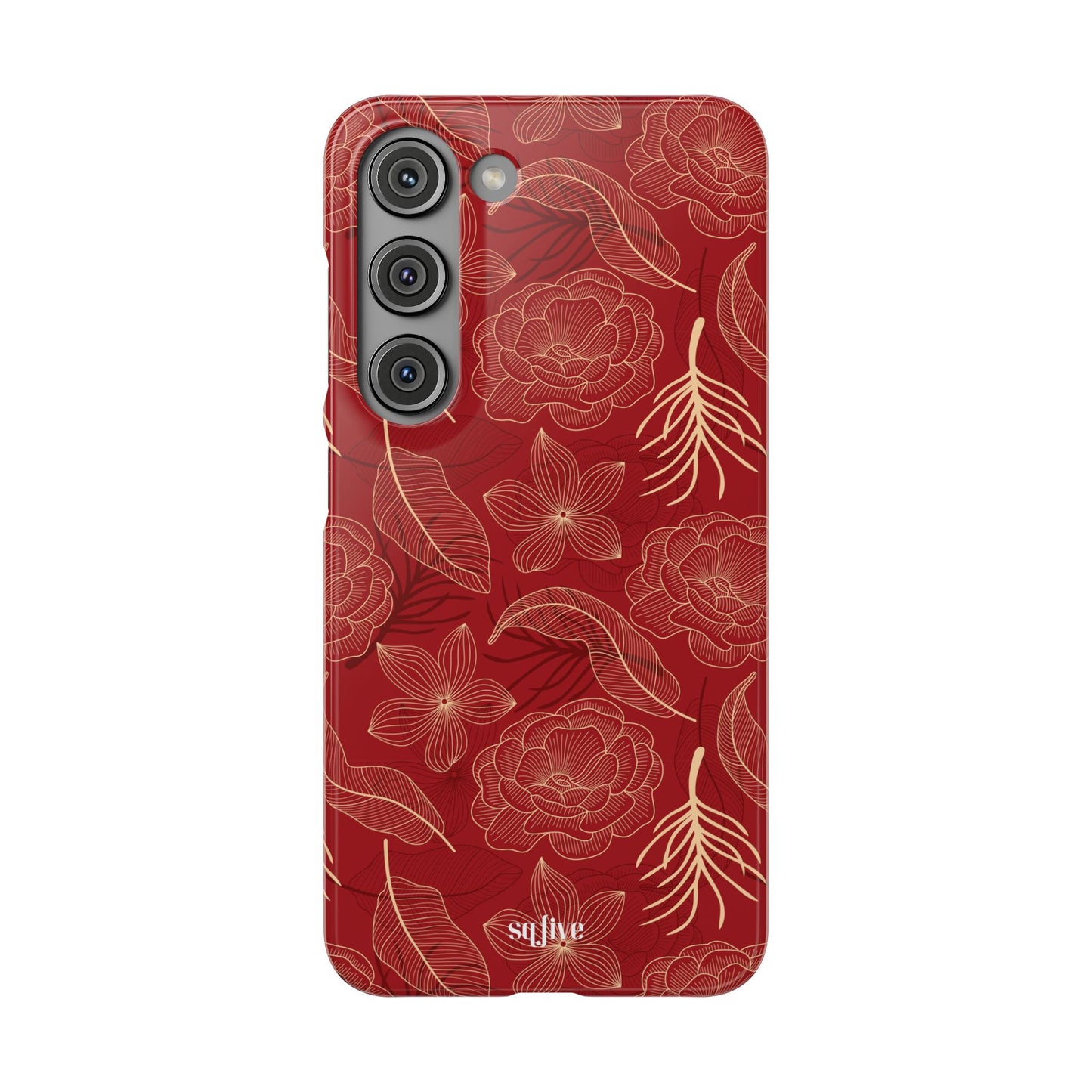 Red floral case