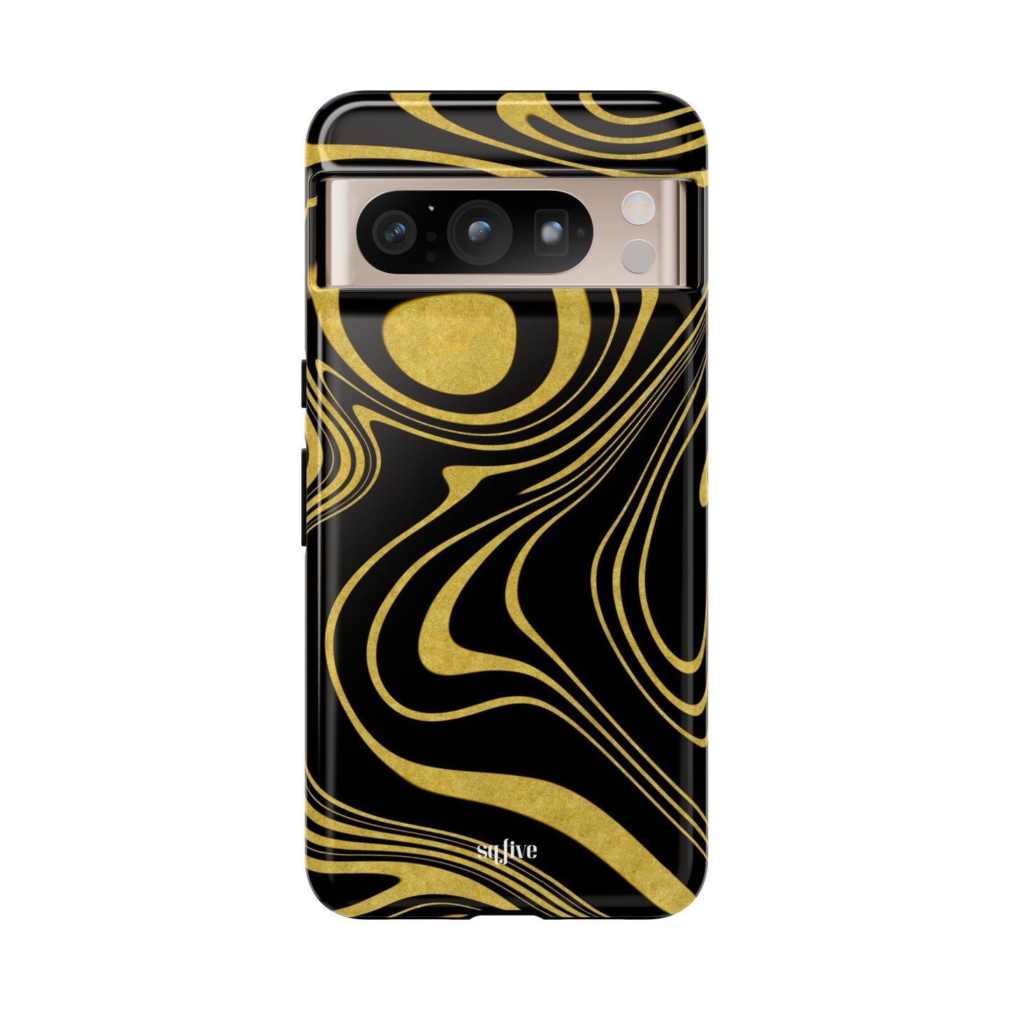 Black Yellow Wavy Tough Cases