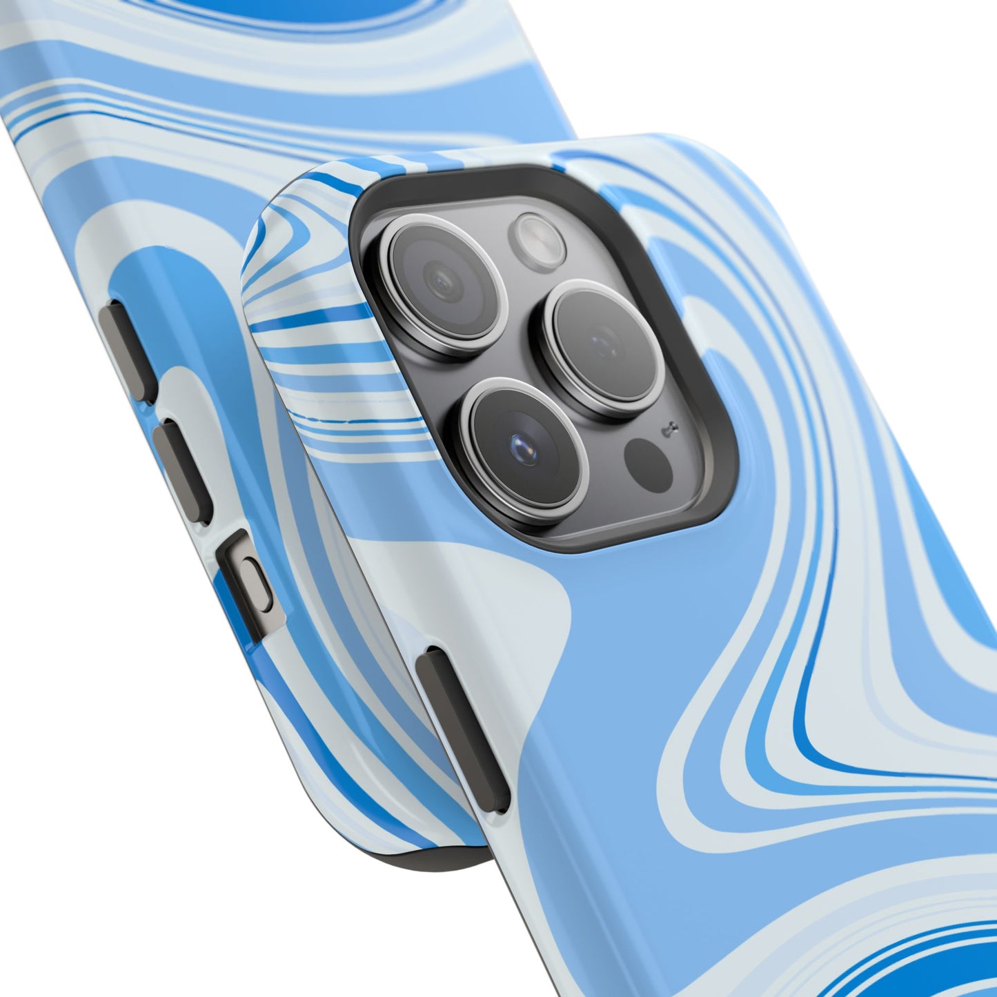 Blue Swirl Magnetic Tough Cases - iphone Magsafe Dual layer case for extra durability