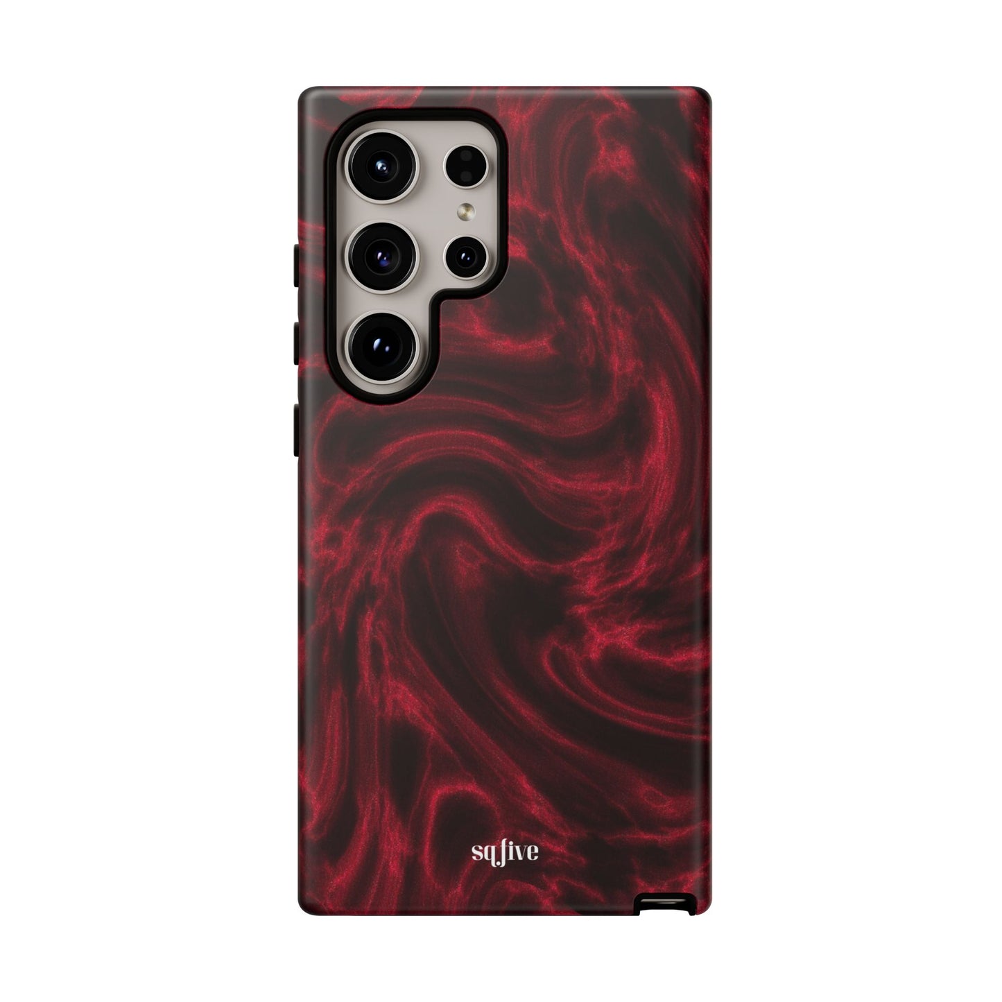 Red Wavy pattern Tough Cases