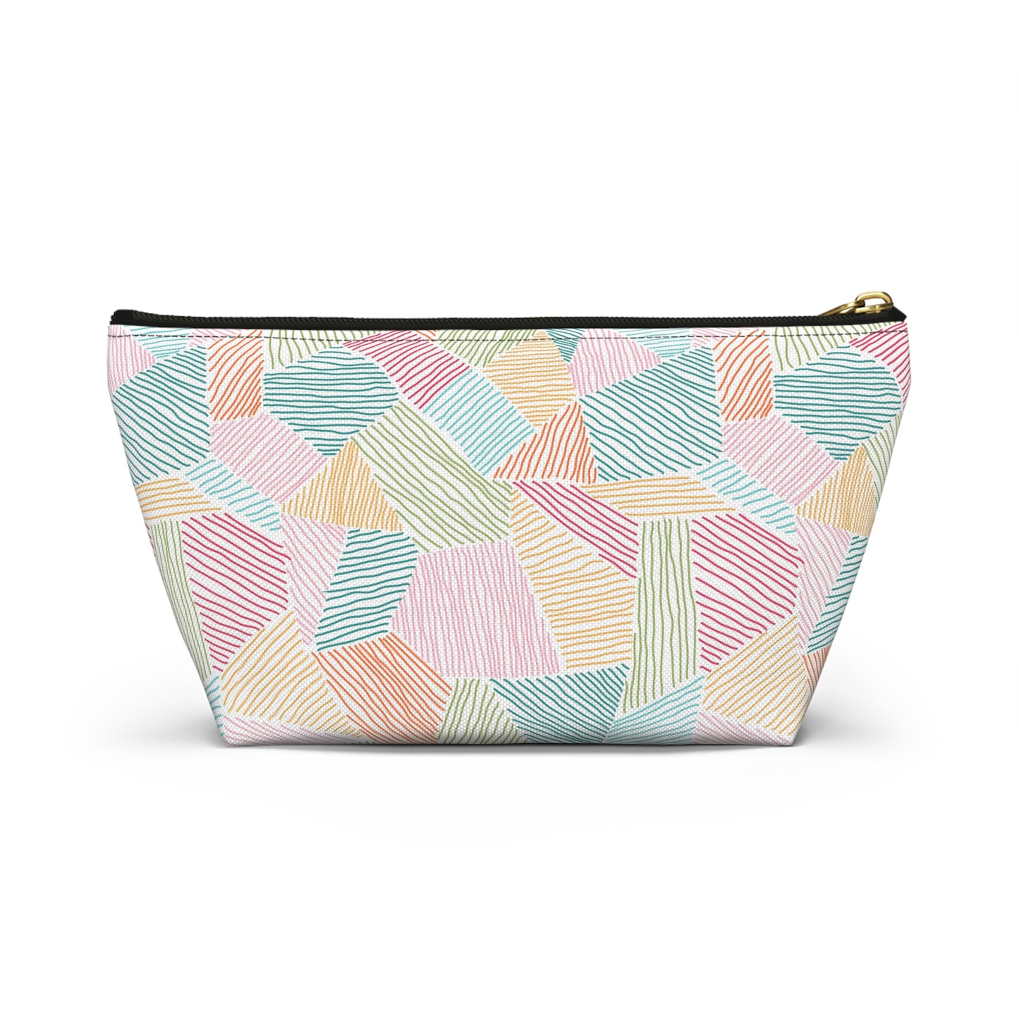 Colorful Geometric Accessory Pouch - Perfect Travel Makeup Bag