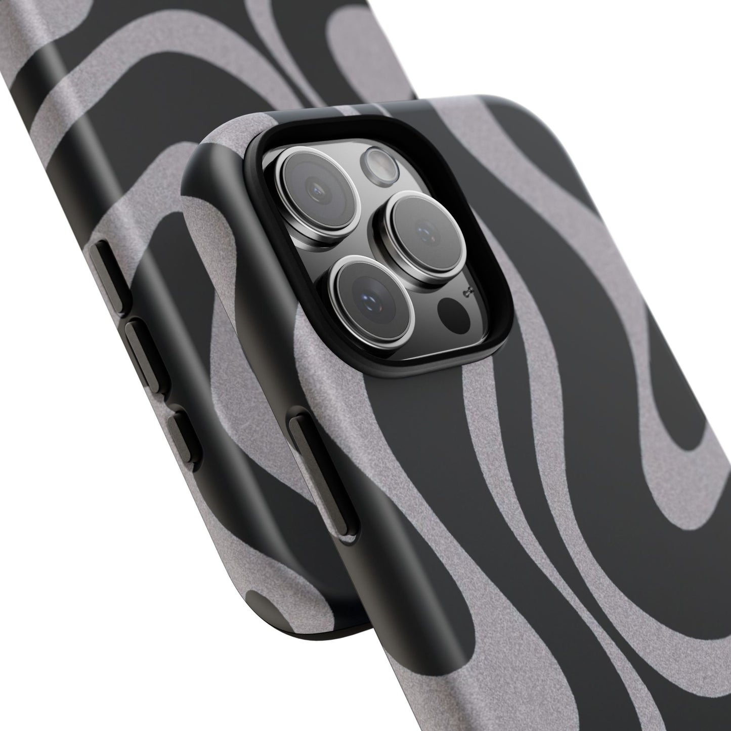 Black Grey Swirl Tough Cases