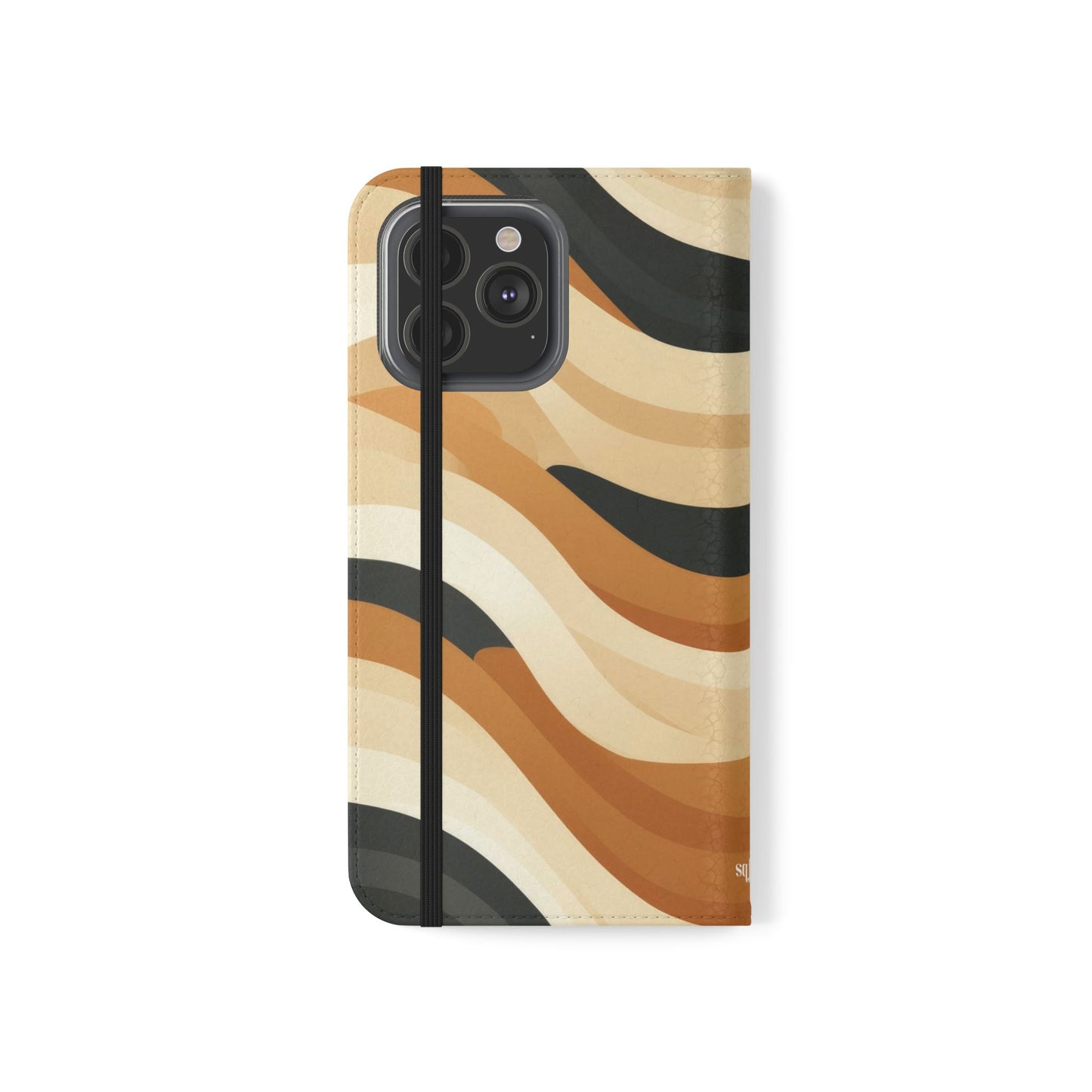 Brown Geometric Pattern Flip Cases