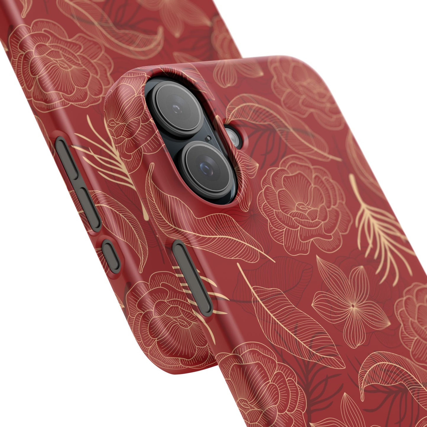 Red floral case