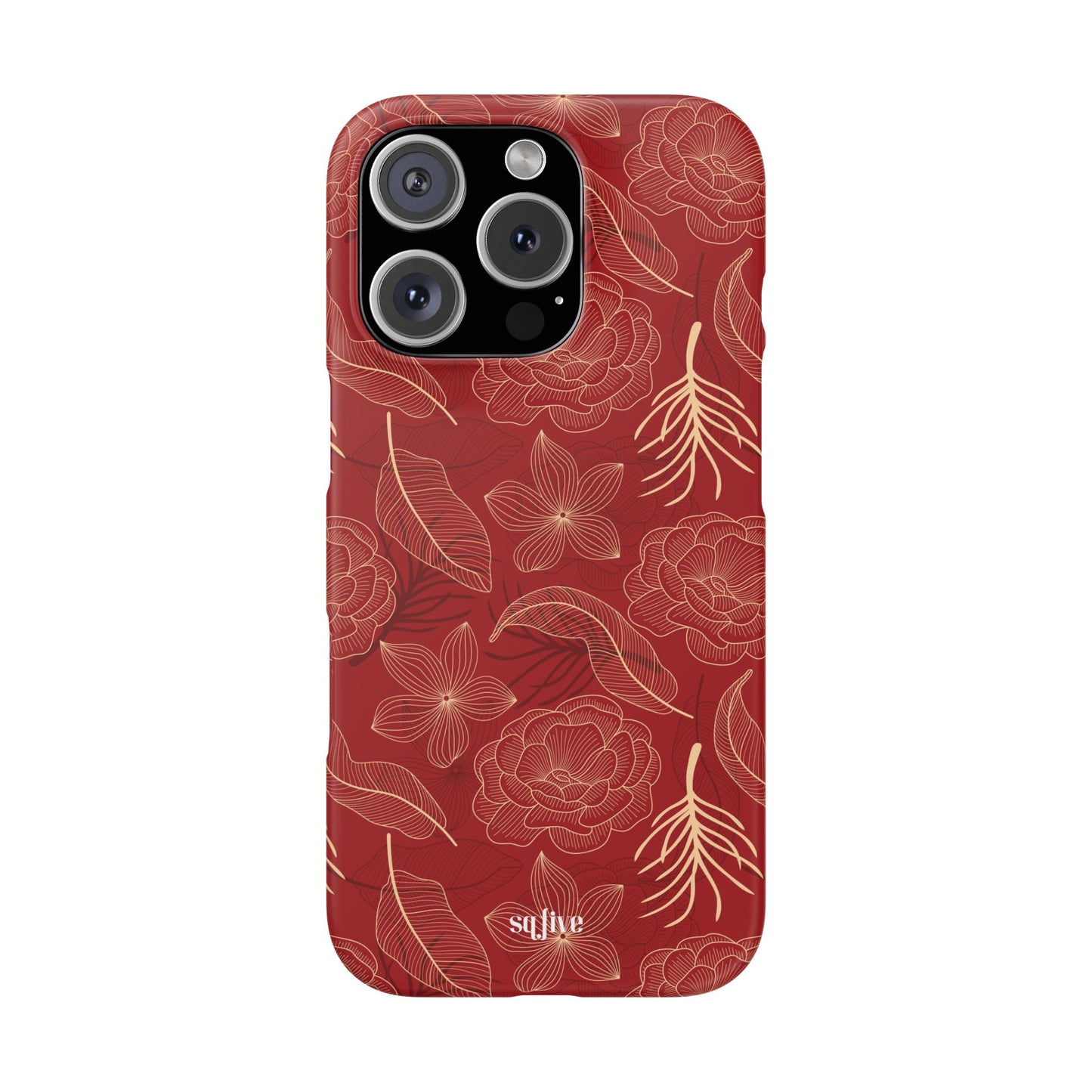 Red floral case