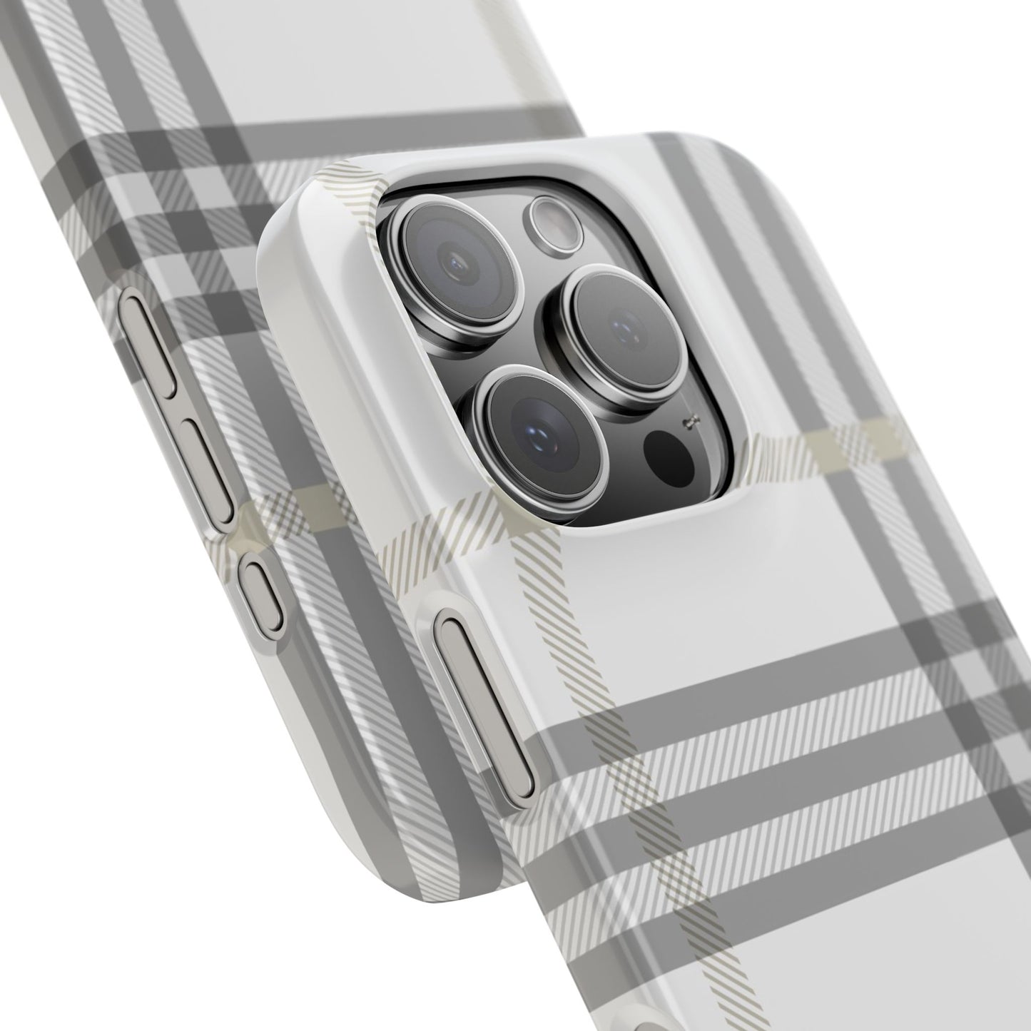 Grey Check Snap Cases