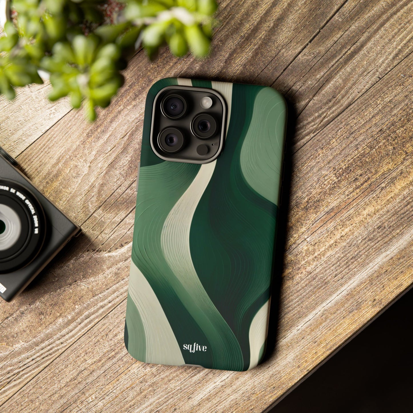 Green Abstract Tough Cases