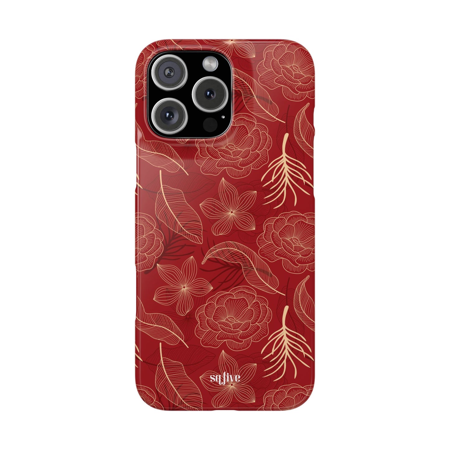 Red floral case