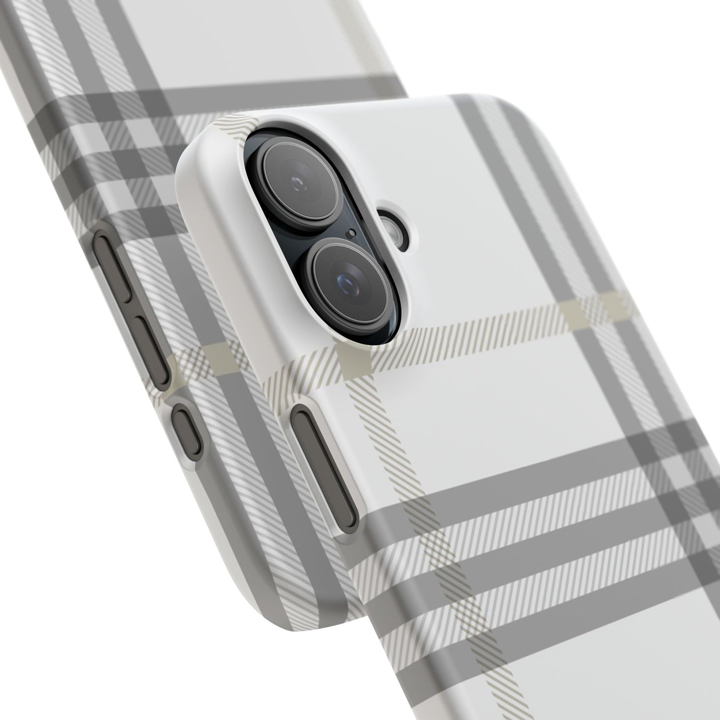 Grey Check Snap Cases