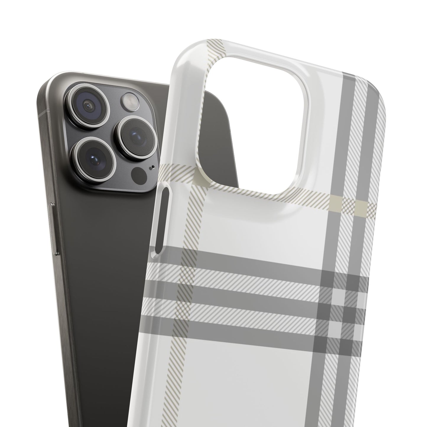 Grey Check Snap Cases