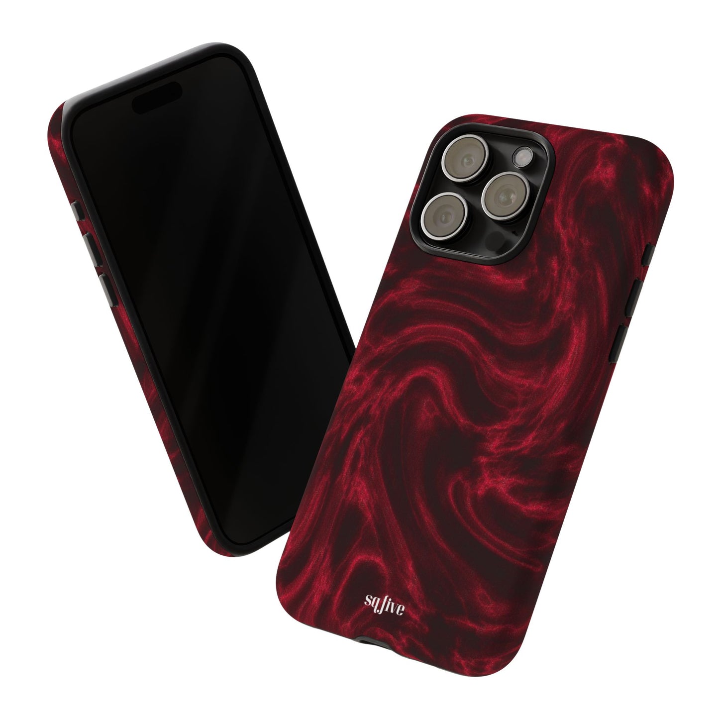 Red Wavy pattern Tough Cases