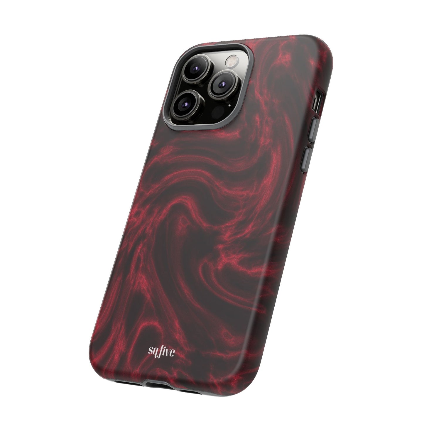 Red Wavy pattern Tough Cases