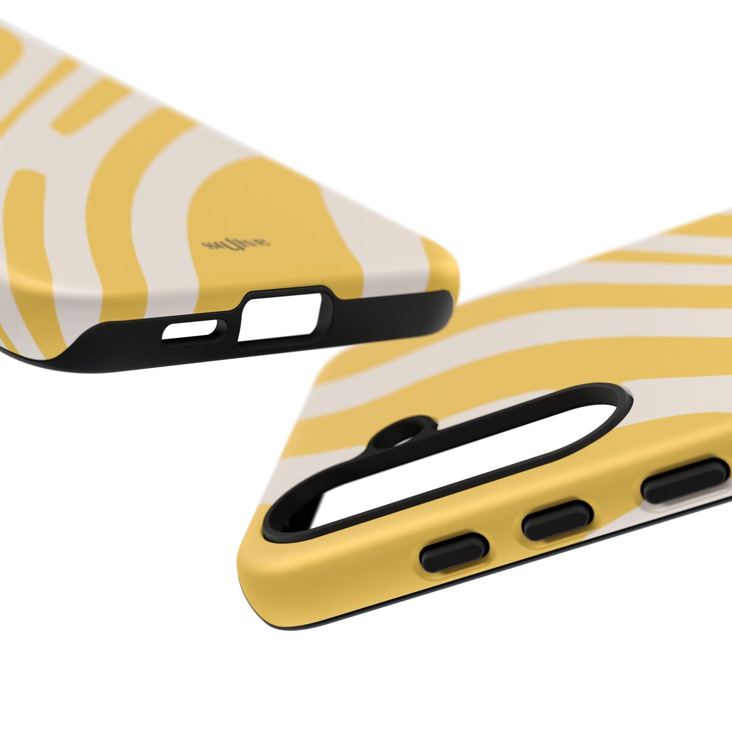 Yellow Bold Wavy lines Tough Cases