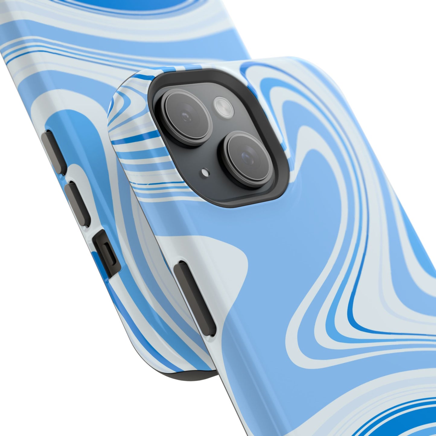 Blue Swirl Magnetic Tough Cases - iphone Magsafe Dual layer case for extra durability