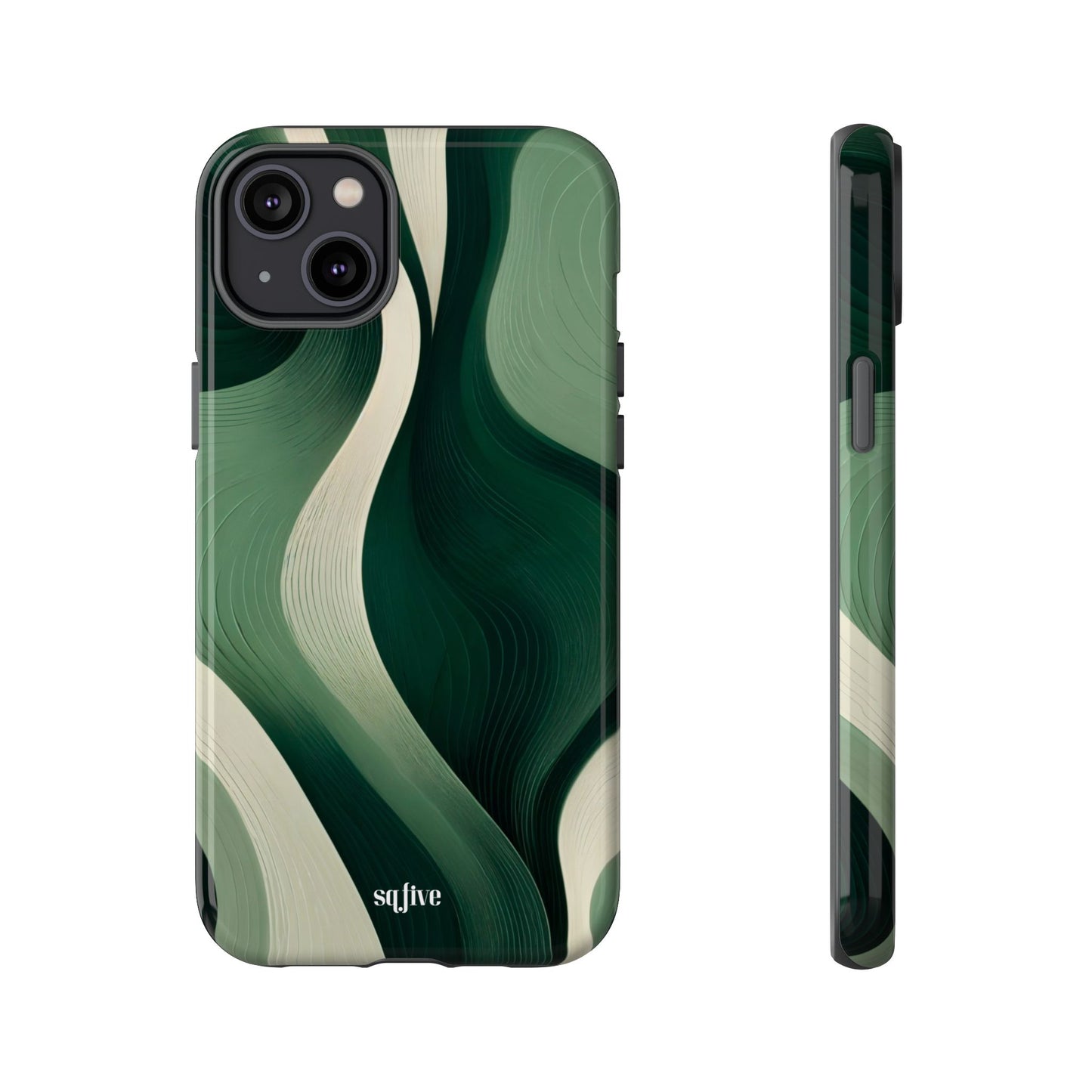 Green Abstract Tough Cases