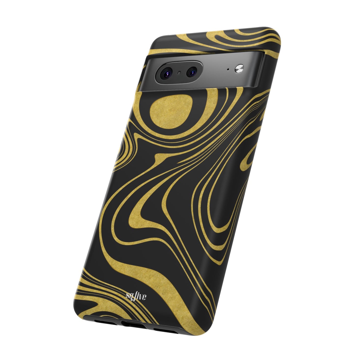 Black Yellow Wavy Tough Cases