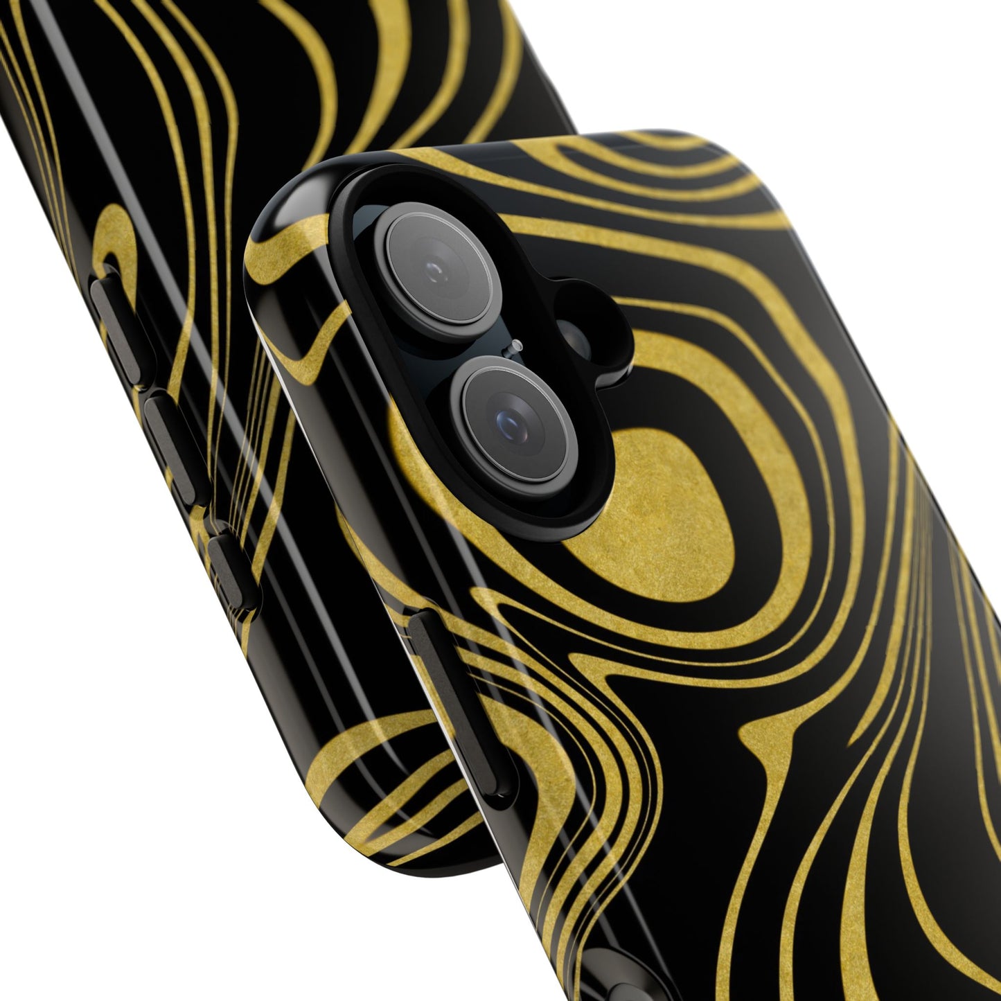 Black Yellow Wavy Tough Cases