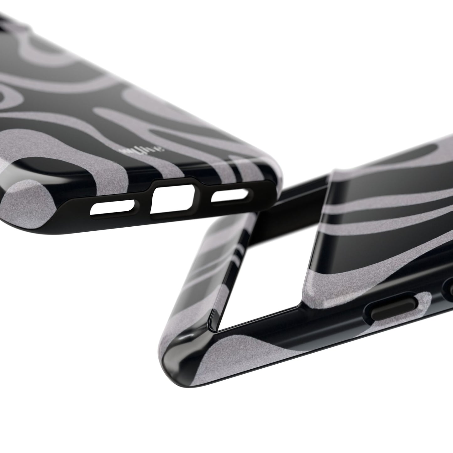 Black Grey Swirl Tough Cases