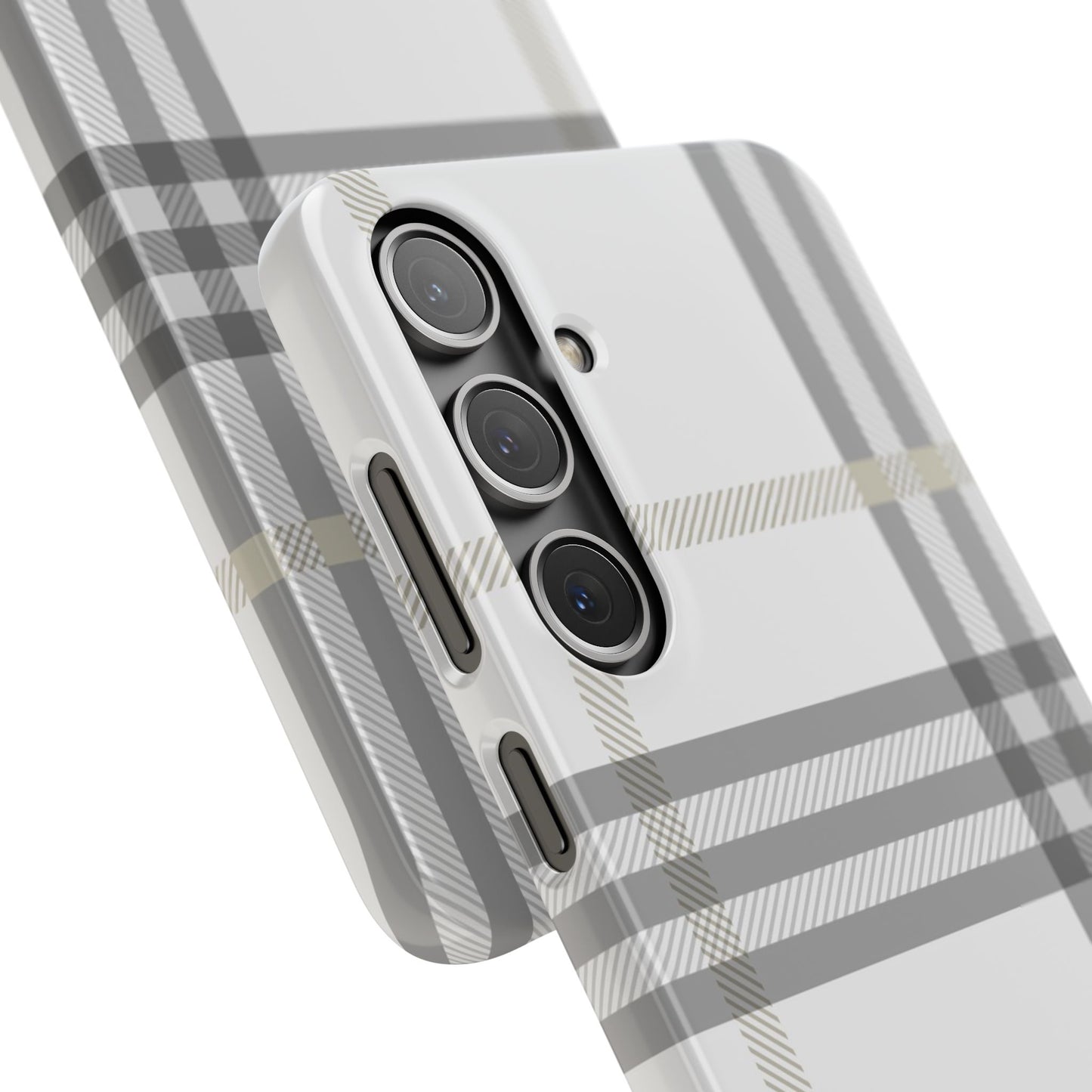 Grey Check Snap Cases