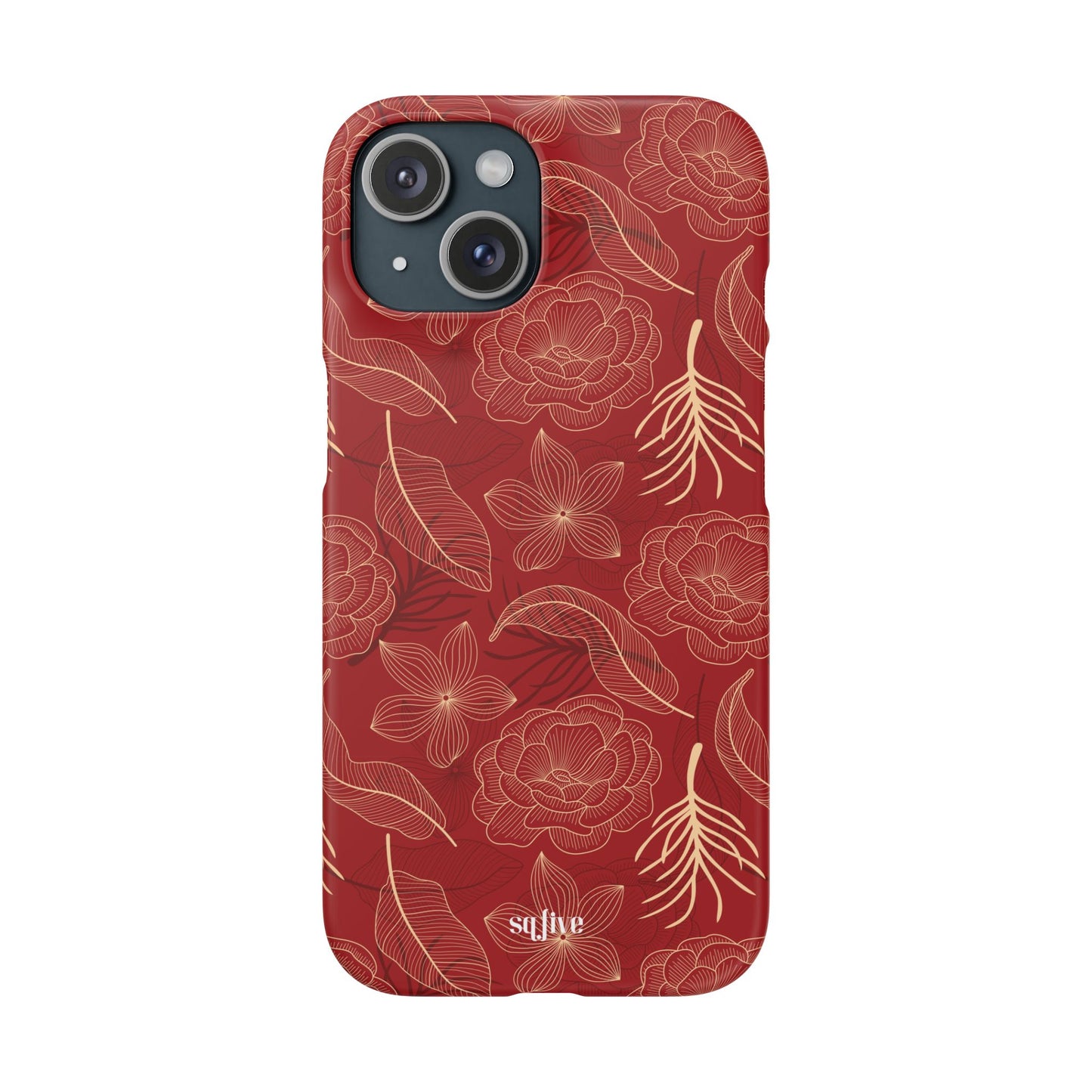 Red floral case