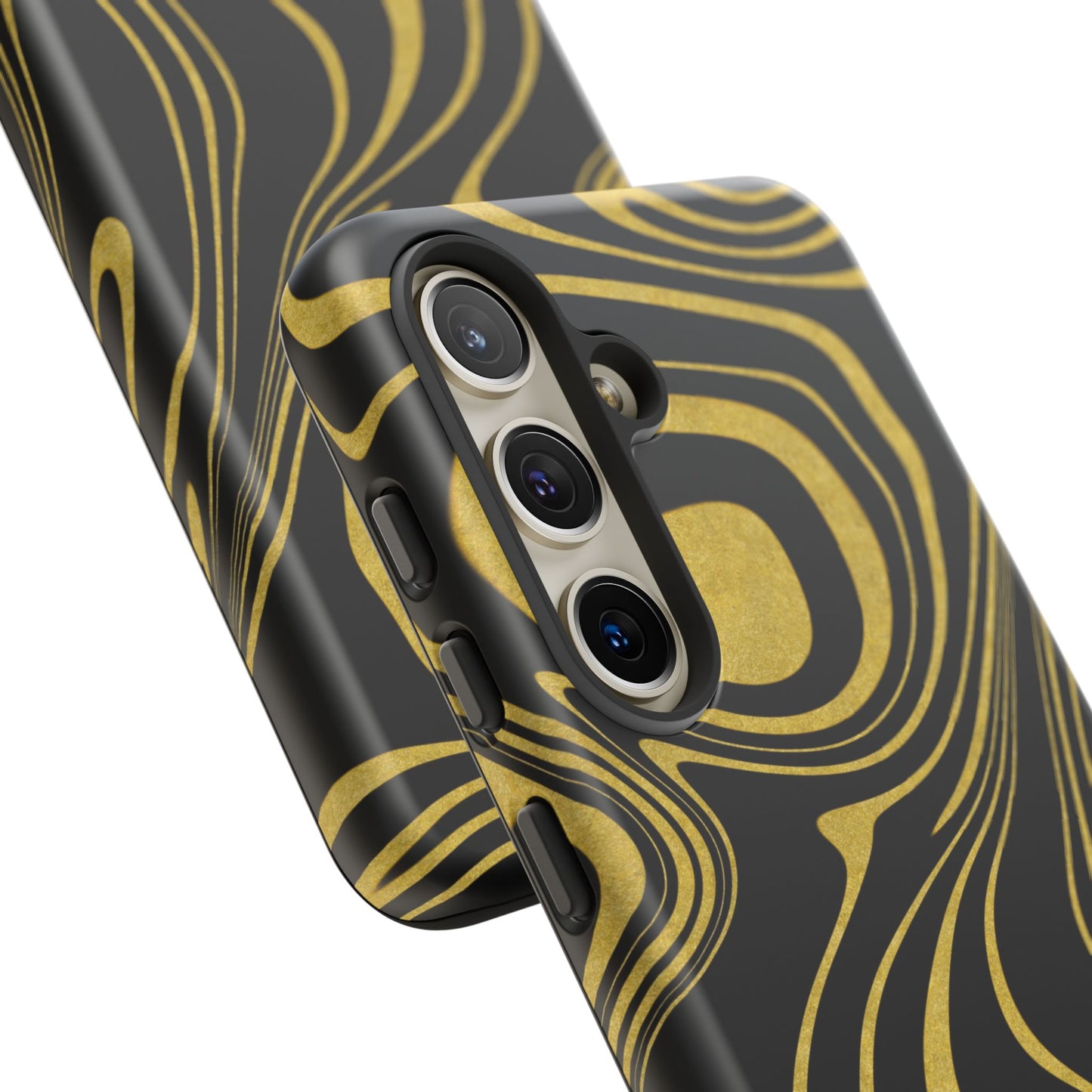 Black Yellow Wavy Tough Cases