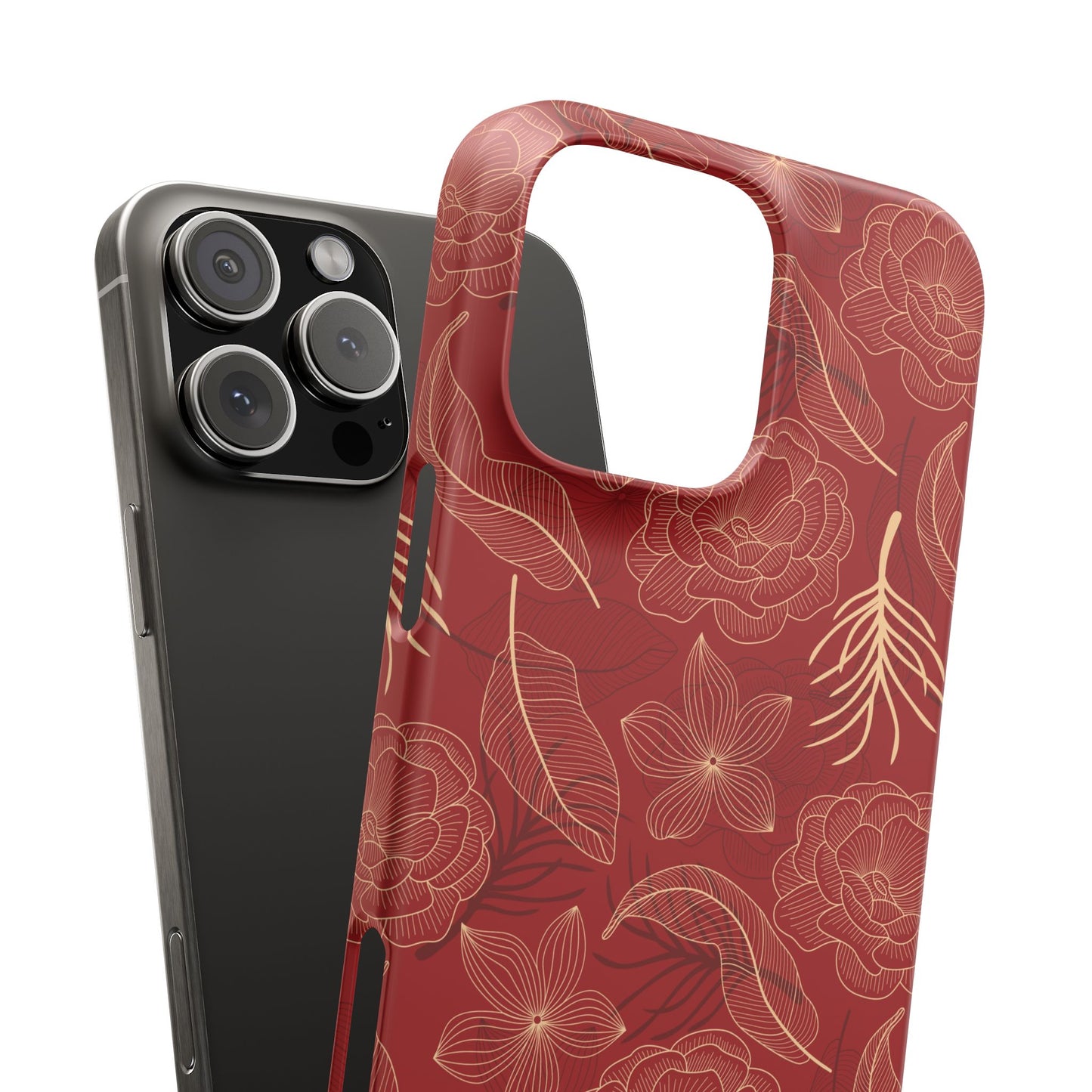 Red floral case