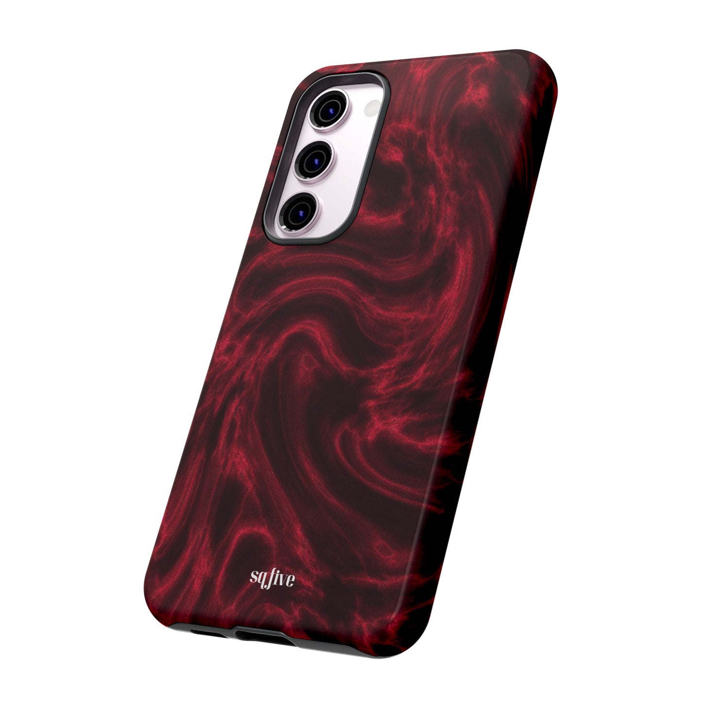 Red Wavy pattern Tough Cases